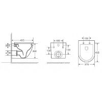 Унитаз Azario Grado AZ-0046N-MB подвесной Черный матовый с сиденьем Микролифт — фото 3, Подвесные унитазы