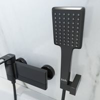 Смеситель для ванны Iddis Slide SLIBL00i02 Черный — фото 2, Для душа и ванны