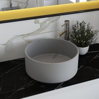 Раковина-чаша Aqueduto Espiral 40 ESP0130 Серая матовая — фото 3, Раковины накладные