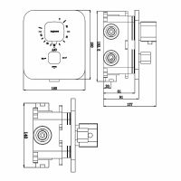 Смеситель для душа Swedbe Platta 9032B с термостатом Черный матовый — фото 5, Смеситель для душа