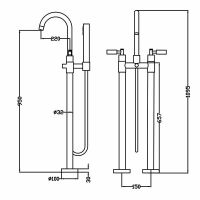 Товар: Смеситель для ванны Swedbe Spira 4006 Хром - фото 2 Смеситель для ванны Swedbe Spira 4006 Хром — фото 2, Смесители напольные