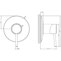 Смеситель для душа Gessi Emporio Via tortona 18761#299 Черный матовый — фото 2, Смеситель для душа