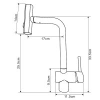 Товар: Смеситель для кухни Melodia della vita Perfetto MDV30208bk Черный - фото 2 Смеситель для кухни Melodia della vita Perfetto MDV30208bk Черный — фото 2, Смесители для кухни