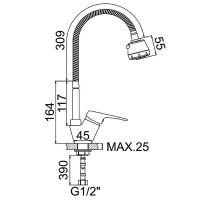 Товар: Смеситель для кухни Accoona H50 A4850 Хром - фото 2 Смеситель для кухни Accoona H50 A4850 Хром — фото 2, Смесители для кухни