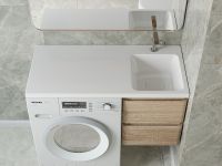 Раковина Madera Kamilla 100 R 4627173210560 на стиральную машину Белая — фото 2, Раковины на стиральную машину