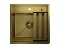Товар: Granula-KS-5051, ЗОЛОТО САТИН, стальная кухонная мойка KITCHEN SPACE - фото 2 Granula-KS-5051, ЗОЛОТО САТИН, стальная кухонная мойка KITCHEN SPACE — фото 2, Кухонные мойки