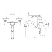 Товар: Смеситель для ванны Bronze de Luxe Tiffany 1904CR Хром - фото 3 Смеситель для ванны Bronze de Luxe Tiffany 1904CR Хром — фото 3, Смеситель для ванны