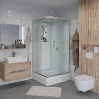 Душевая кабина Niagara Classic NG-33084-14Q (100х80х215) средний поддон(26см),стекло матовое,4 места — фото 1, Душевые кабины