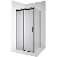 Душевой уголок Ambassador Benefit 120x120 19021201HB-120HB профиль Черный стекло прозрачное — фото 1, Душевые уголки