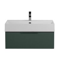 Тумба подвесная под раковину с выдвижным ящиком CEZARES PREMIUM 55420 Plisse Verde opaco — фото 1, Тумбы под раковину