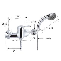 Товар: Смеситель для душа Remer Musa M39 Хром - фото 2 Смеситель для душа Remer Musa M39 Хром — фото 2, Смеситель для душа