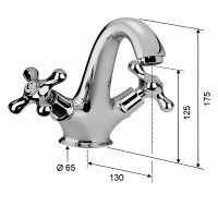 Смеситель для раковины Remer Liberty Золото арт-13LIBDO — фото 2, Смесители для раковины