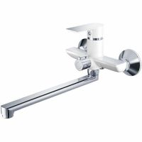 Смеситель для ванны Haiba HB22505-8 универсальный Белый Хром — фото 1, Для душа и ванны