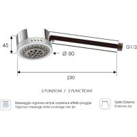 Товар: Ручной душ Remer 321HGX Хром - фото 2 Ручной душ Remer 321HGX Хром — фото 2, Лейки для душа