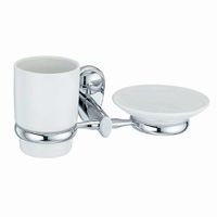 Аксесс Main K- Держатель стакана и мыльницы, (блистер), КЕРАМИКА, хром, WasserKRAFT арт-9226C