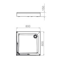 Товар: Акриловый поддон для душа Melodia della vita Cube 80x80 MTYCB8080 Белый - фото 2 Акриловый поддон для душа Melodia della vita Cube 80x80 MTYCB8080 Белый — фото 2, Акриловые душевые поддоны