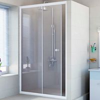 Душевая дверь в нишу Radomir 150 1-63-1-0-0-1110 профиль Белый стекло прозрачное — фото 1, Раздвижные душевые двери