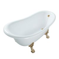 Ванна из искусственного камня Veragio Gialetta 170x80 26932 ножки Золото — фото 2, Ванны из искусственного камня