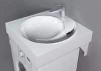 Раковина Jorno QOPP 60 4627173210140 на стиральную машину Белая — фото 2, Раковины на стиральную машину