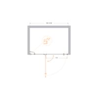 Товар: Душевая дверь CEZARES арт-VERONA-W-B-12-100-P-Cr-L - фото 2 Душевая дверь CEZARES арт-VERONA-W-B-12-100-P-Cr-L — фото 2, Распашные душевые двери