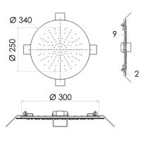 Товар: Верхний душ Remer 357EFM34NO Черный матовый - фото 2 Верхний душ Remer 357EFM34NO Черный матовый — фото 2, Верхние души