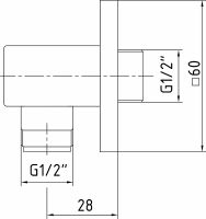 Шланговое подключение E.C.A. Shower Heads 102126388 Хром — фото 2, Комплектующие для душевого оборудования