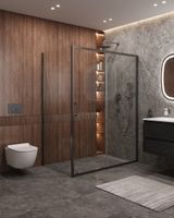 Душевой уголок CEZARES MOLVENO-AH-11-150/90-C-GM-IV — фото 1, Прямоугольные душевые уголки