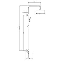 Душевая система Raglo R20.26.09 с термостатом Графит матовый — фото 13, Душевые стойки