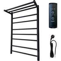 Электрический полотенцесушитель Маргроид Вид 10 800x500 10-8050-1051-9005R правый с полкой Черный ма — фото 1, Электрические полотенцесушители