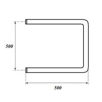 Водяной полотенцесушитель Point П-образный PN35555 500x500 Хром — фото 5, Водяные полотенцесушители