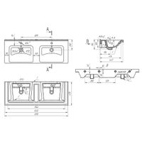 Товар: ГАРМОНИЯ, 125 см, мебельный умывальник, керамический, две чаши - фото 5 ГАРМОНИЯ, 125 см, мебельный умывальник, керамический, две чаши — фото 5, Мини-раковины