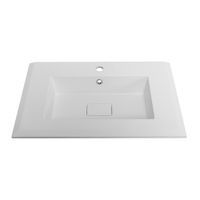 Раковина из искусственного мрамора CEZARES 50212 Bianco opaco — фото 3, Раковины встраиваемые сверху