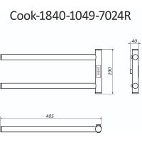 Электрический полотенцесушитель Маргроид Cook 190х110 Cook-1840-1049-7024R правый Графитовый серый — фото 4, Электрические полотенцесушители