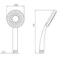 Ручной душ Melodia della vita Standard MKP20534 Хром — фото 4, Лейки для душа