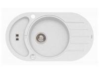 Мойка для кухни ALVEUS NIAGARA 40 GRANITAL CARBON-G91 780x435x160;1x с сифоном 1105297, — фото 1, Кухонные мойки