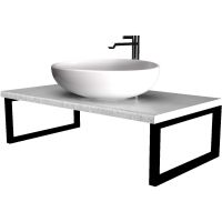 Столешница под раковину 1MarKa Grunge Loft 90 У85840 подвесная Бетон светлый — фото 1, Столешницы под раковину