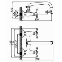 Смеситель для кухни Ledeme H12 4712L Хром — фото 3, Смесители для кухни