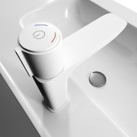 Смеситель для раковины Iddis Slide SLIWTBTi01 Белый матовый — фото 3, Смесители для раковины