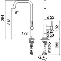 Смеситель для кухни Nobili Acquerelli AQ93113CR Хром — фото 2, Смесители для кухни