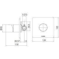 Скрытая часть для смесителя Bossini G 1/2 арт-Z00007000 — фото 2, Комплектующие для смесителей