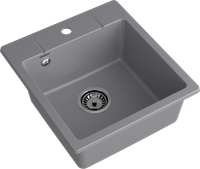GRANFEST Мойка URBAN 245 1-чаша 450*490мм темно-серый арт.GF-UR- — фото 2, Кухонные мойки