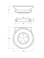 Мыльница подвесная CEZARES LINER-SODS-GM — фото 2, Аксессуары для раковины