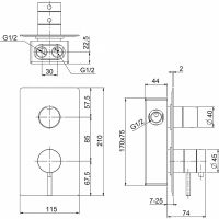 Товар: Смеситель для душа Cisal Xion XI008104D1 с термостатом Нержавеющая сталь - фото 2 Смеситель для душа Cisal Xion XI008104D1 с термостатом Нержавеющая сталь — фото 2, Смеситель для душа