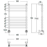 Товар: Водяной полотенцесушитель Margaroli Sole 464TS4708CR Хром - фото 2 Водяной полотенцесушитель Margaroli Sole 464TS4708CR Хром — фото 2, Водяные полотенцесушители