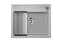 Granula-KS-6003, АРКТИК (БЕЛЫЙ), кухонная мойка, кварц — фото 1, Кухонные мойки