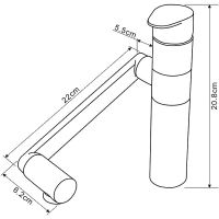 Смеситель для кухни Melodia della vita Perfetto MDV30202ss Нержавеющая сталь — фото 2, Смесители для кухни