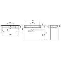 Раковина Laufen Sonar 100 8.1634.7.000.104.1 Белая — фото 2, Раковины накладные