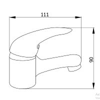 Смеситель для раковины Сантаком StOnix 1102 Хром — фото 2, Смесители для раковины