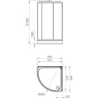 Душевая кабина Melodia della vita Jive BLack 90x90 MB02008 без гидромассажа — фото 2, Душевые кабины