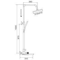 Товар: Душевая система Rose R18 R1896 с термостатом Хром - фото 2 Душевая система Rose R18 R1896 с термостатом Хром — фото 2, Душевые системы
